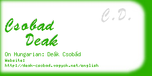 csobad deak business card